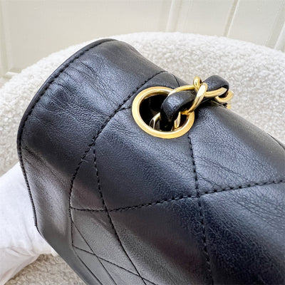 Chanel Vintage Medium Diana Flap in Black Lambskin and 24K GHW