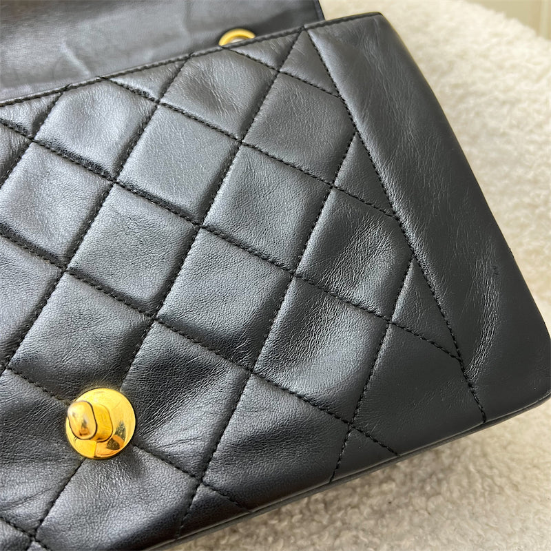 Chanel Vintage Medium Diana Flap in Black Lambskin and 24K GHW