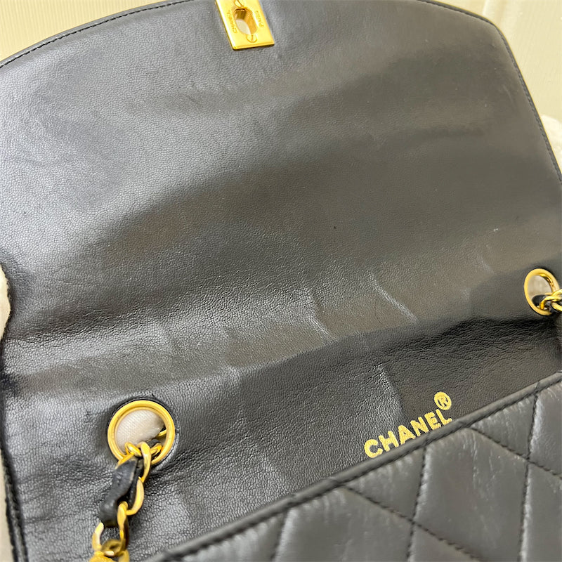 Chanel Vintage Medium Diana Flap in Black Lambskin and 24K GHW