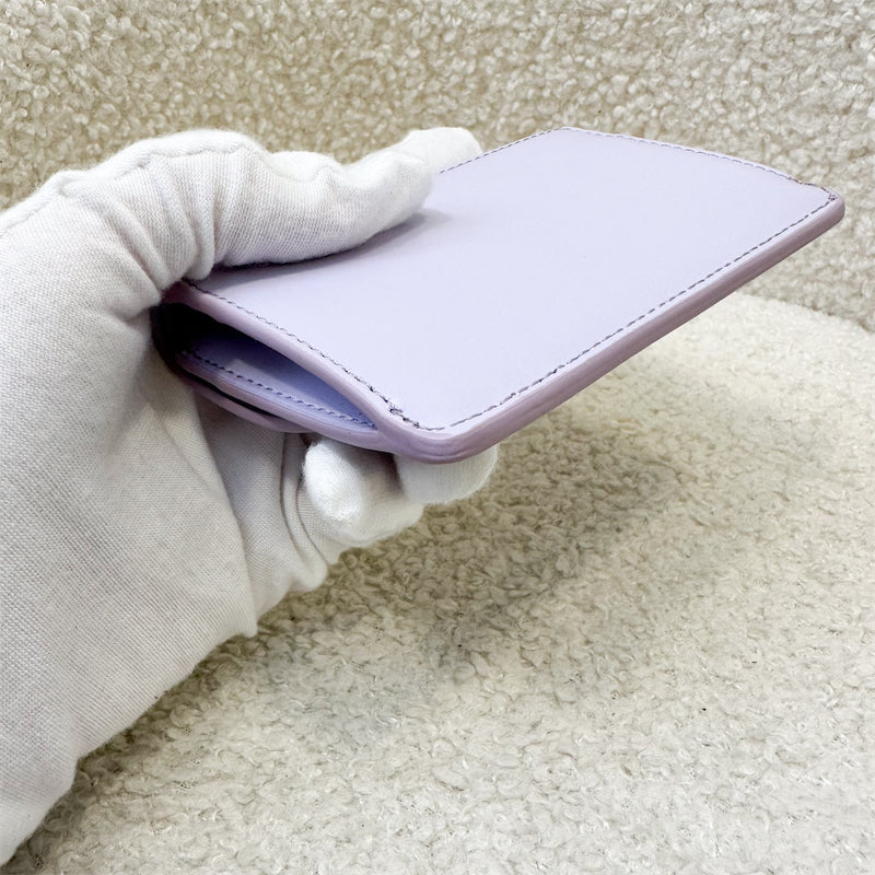 Celine Triomphe Flap Card Holder in Purple Lilac Calfskin GHW