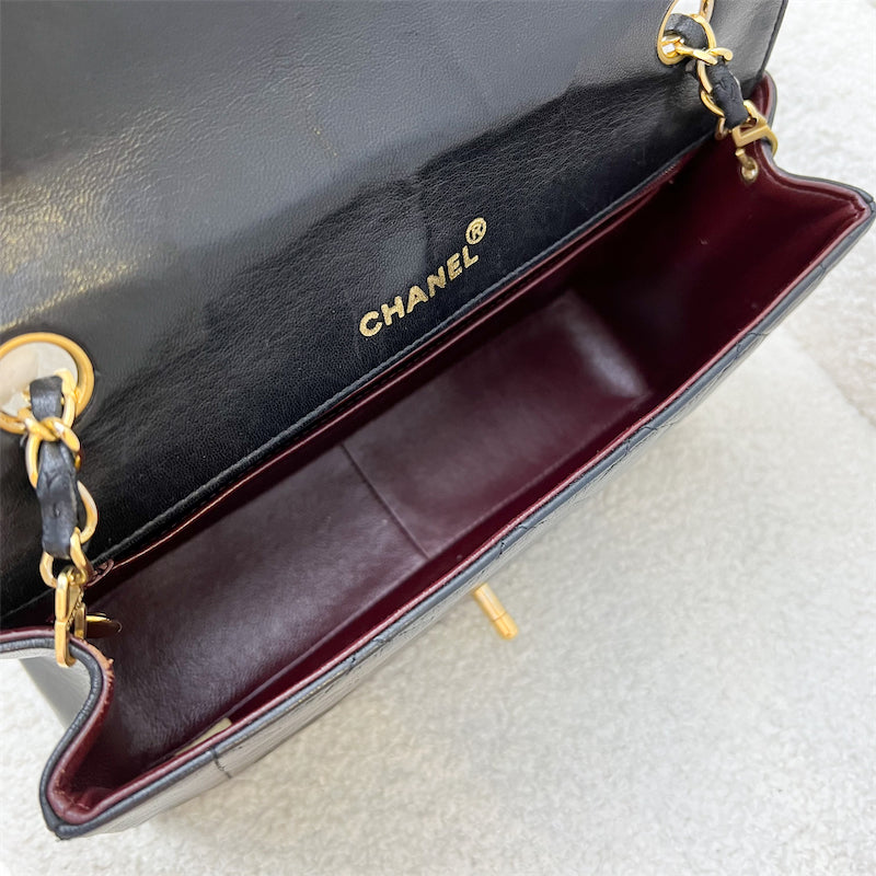 Chanel Vintage Medium Diana Flap in Black Lambskin and 24K GHW