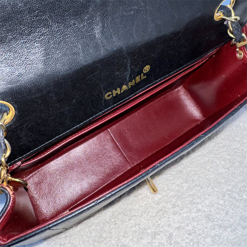 Chanel Vintage Medium Diana Flap in Black Lambskin and 24K GHW