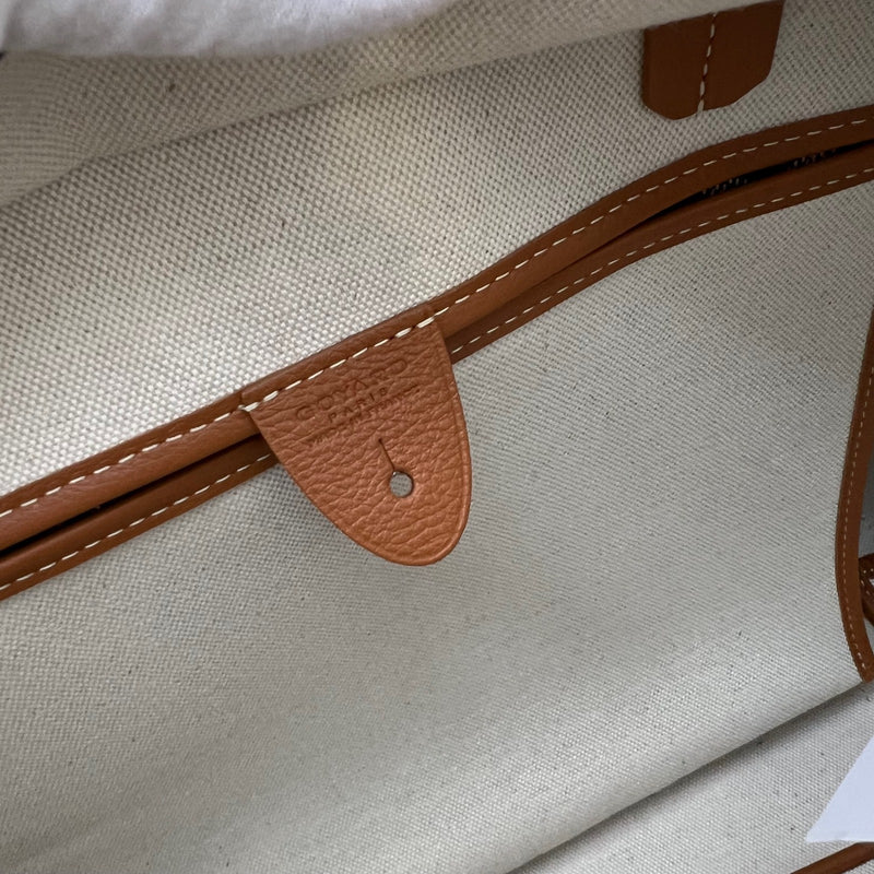 Goyard Artois PM Tote in Black Signature Goyardine Canvas and Tan Trim