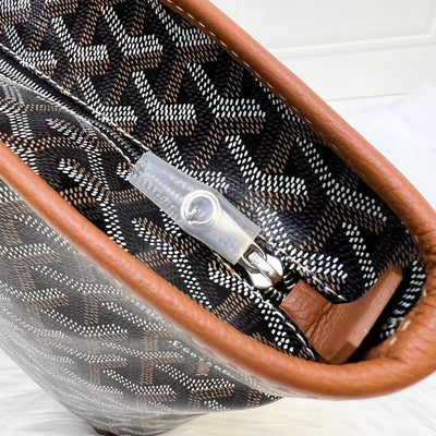 Goyard Artois PM Tote in Black Signature Goyardine Canvas and Tan Trim