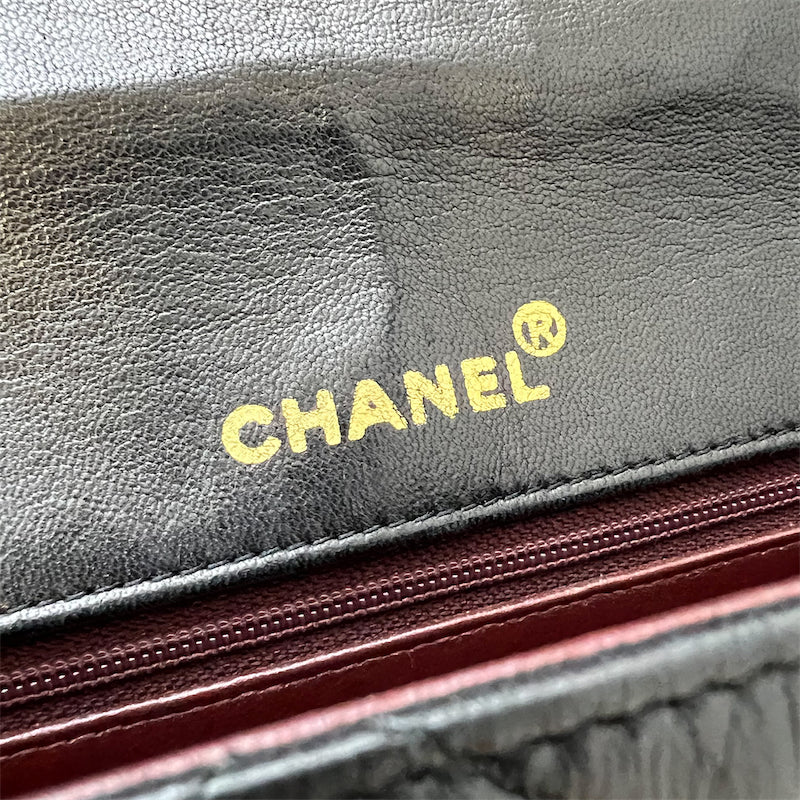 Chanel Vintage Medium Diana Flap in Black Lambskin and 24K GHW