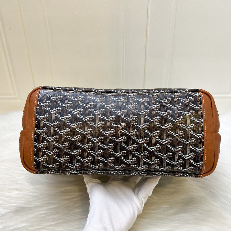 Goyard Artois PM Tote in Black Signature Goyardine Canvas and Tan Trim