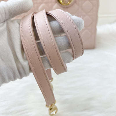 Dior Large Lady Dior in Nude Pink Lambskin and LGHW