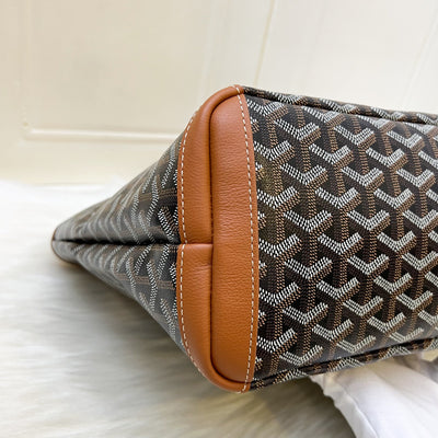 Goyard Artois PM Tote in Black Signature Goyardine Canvas and Tan Trim