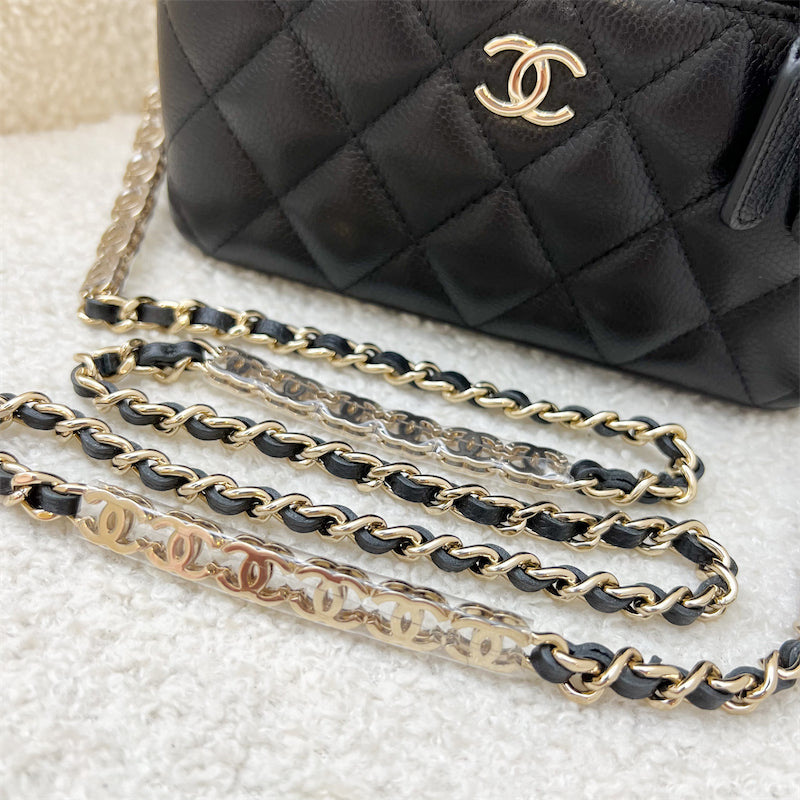 Chanel 22P Small Vanity in Black Caviar and LGHW