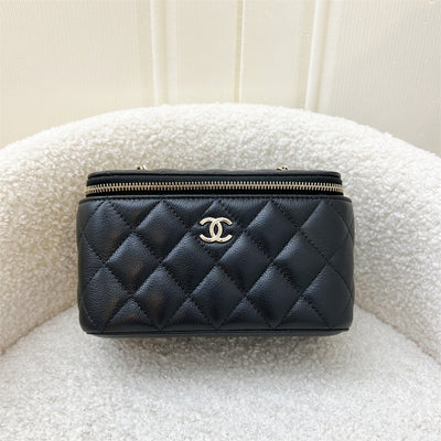 Chanel 22P Small Vanity in Black Caviar and LGHW