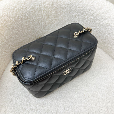 Chanel 22P Small Vanity in Black Caviar and LGHW