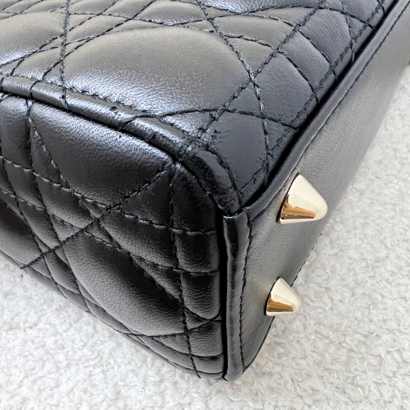 Dior Lady Dior ABCDior Small Bag in Black Lambskin and LGHW