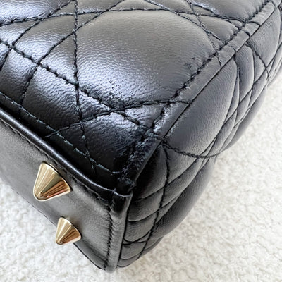 Dior Lady Dior ABCDior Small Bag in Black Lambskin and LGHW