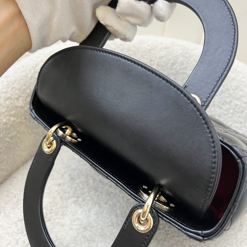 Dior Lady Dior ABCDior Small Bag in Black Lambskin and LGHW