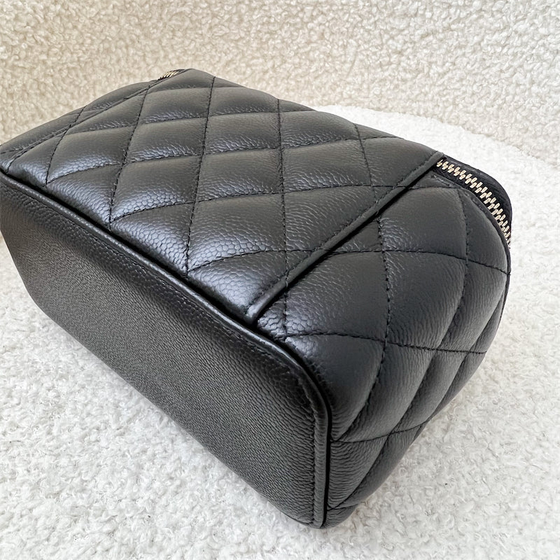 Chanel 22P Small Vanity in Black Caviar and LGHW