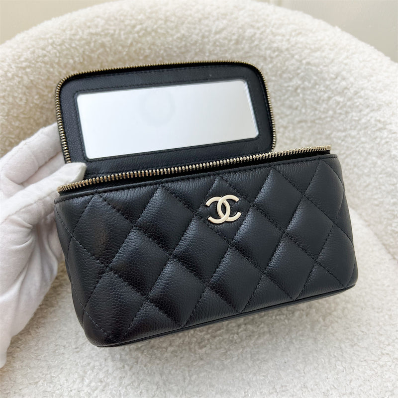 Chanel 22P Small Vanity in Black Caviar and LGHW