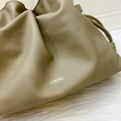 Loewe Medium Flamenco Clutch in Clay Green Nappa Calfskin