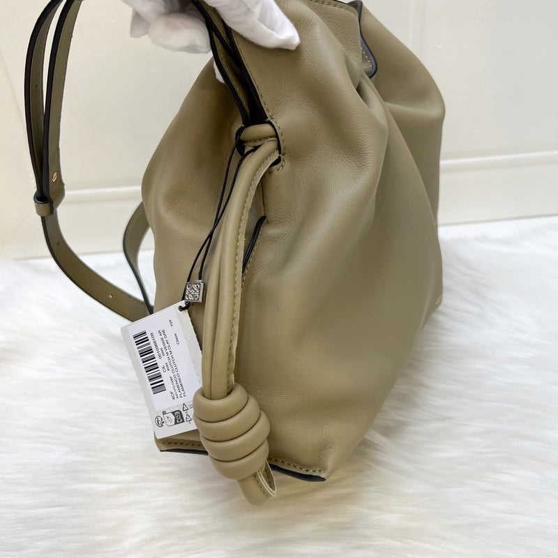 Loewe Medium Flamenco Clutch in Clay Green Nappa Calfskin