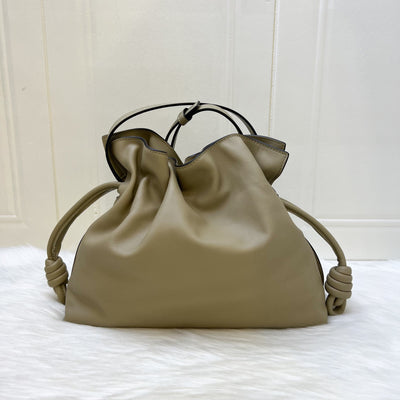 Loewe Medium Flamenco Clutch in Clay Green Nappa Calfskin