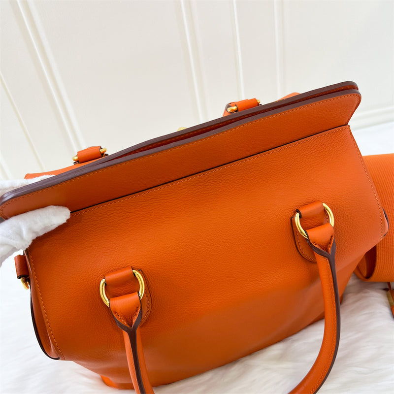 Hermes Toolbox 26 in Orange Evercolor Leather GHW