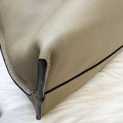 Loewe Medium Flamenco Clutch in Clay Green Nappa Calfskin