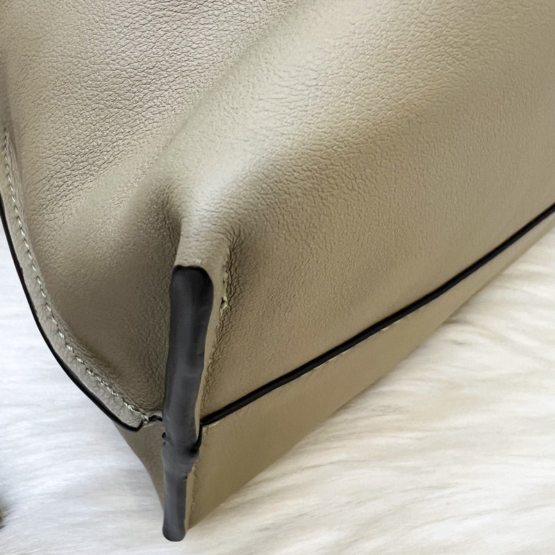 Loewe Medium Flamenco Clutch in Clay Green Nappa Calfskin