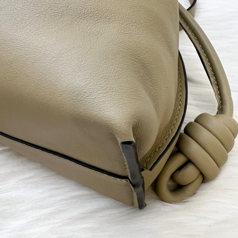 Loewe Medium Flamenco Clutch in Clay Green Nappa Calfskin