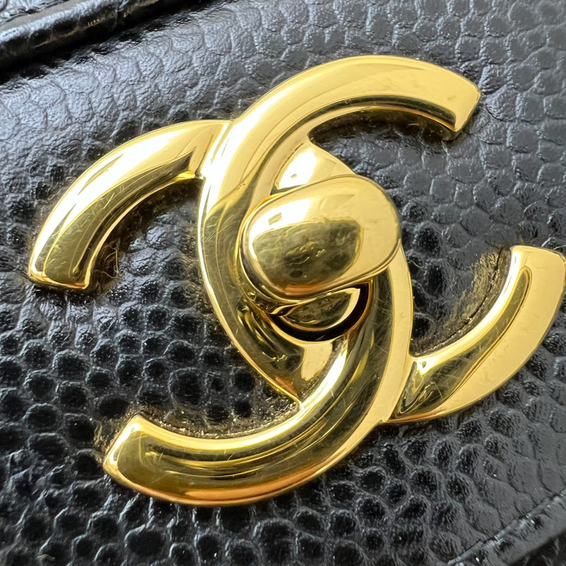 Chanel Jumbo Classic Flap DF in Black Caviar and GHW (Model: A58600)