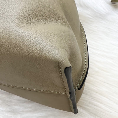 Loewe Medium Flamenco Clutch in Clay Green Nappa Calfskin
