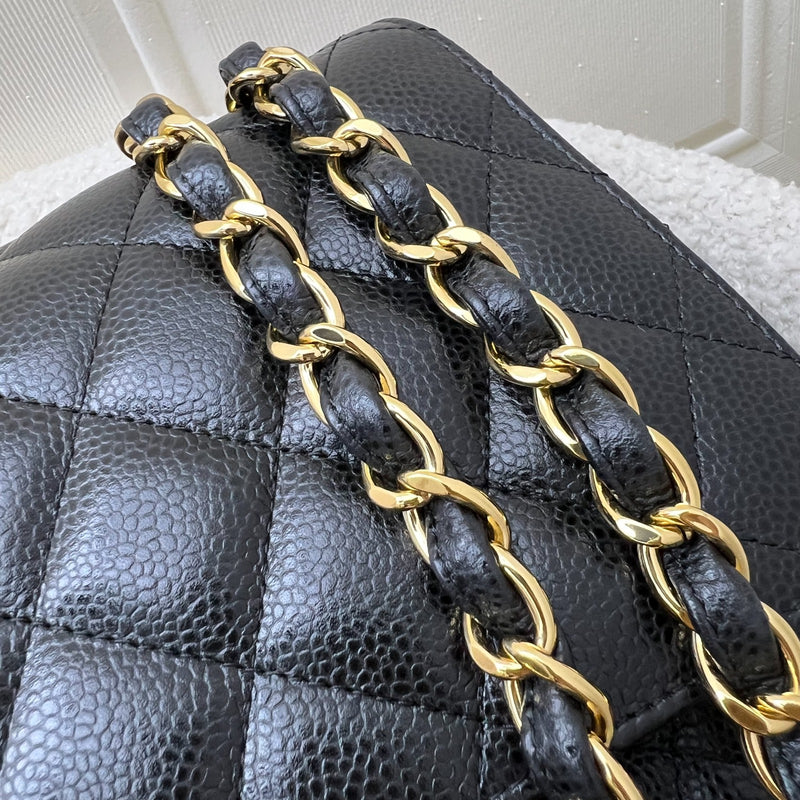 Chanel Jumbo Classic Flap DF in Black Caviar and GHW (Model: A58600)
