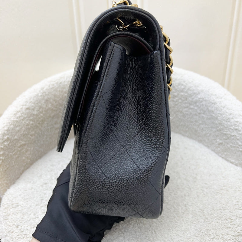 Chanel Jumbo Classic Flap DF in Black Caviar and GHW (Model: A58600)