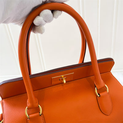 Hermes Toolbox 26 in Orange Evercolor Leather GHW