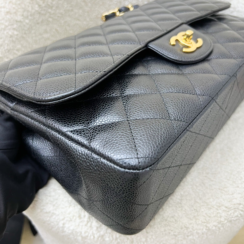 Chanel Jumbo Classic Flap DF in Black Caviar and GHW (Model: A58600)