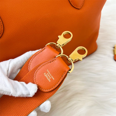 Hermes Toolbox 26 in Orange Evercolor Leather GHW