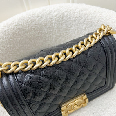 Chanel Small 20cm Boy Flap in Black Caviar and AGHW