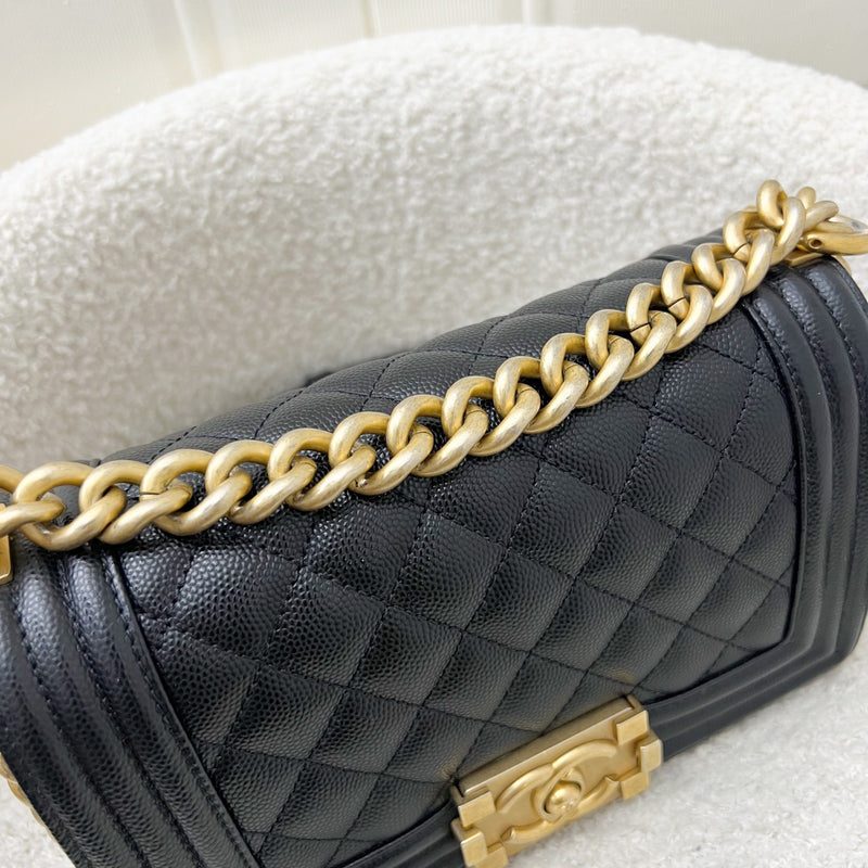 Chanel Small 20cm Boy Flap in Black Caviar and AGHW