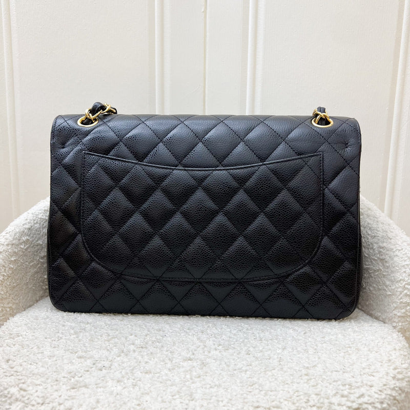 Chanel Jumbo Classic Flap DF in Black Caviar and GHW (Model: A58600)
