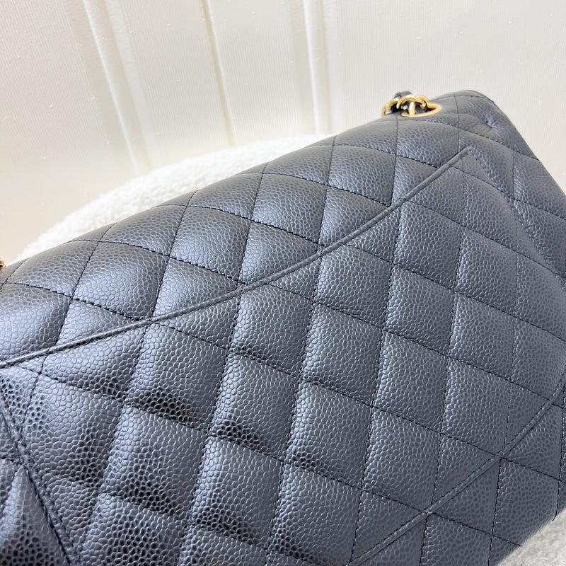 Chanel Jumbo Classic Flap DF in Black Caviar and GHW (Model: A58600)