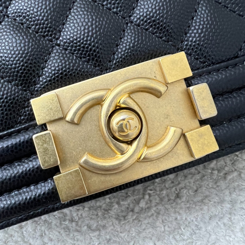 Chanel Small 20cm Boy Flap in Black Caviar and AGHW