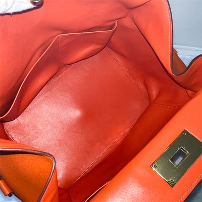 Hermes Toolbox 26 in Orange Evercolor Leather GHW