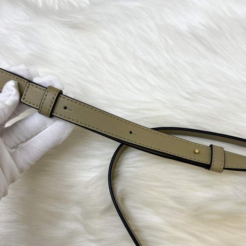 Loewe Medium Flamenco Clutch in Clay Green Nappa Calfskin