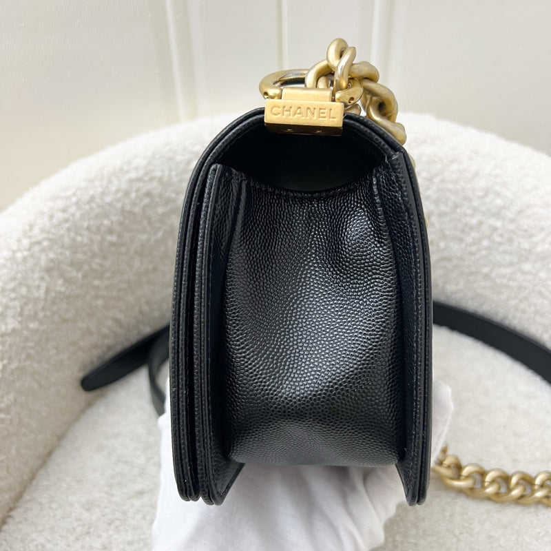 Chanel Small 20cm Boy Flap in Black Caviar and AGHW