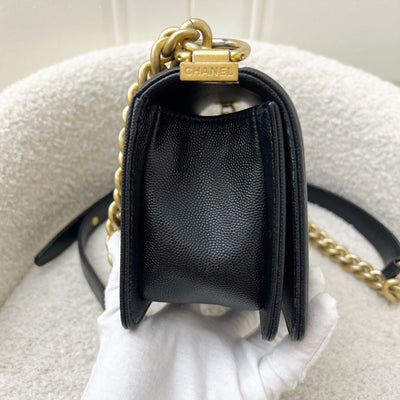 Chanel Small 20cm Boy Flap in Black Caviar and AGHW