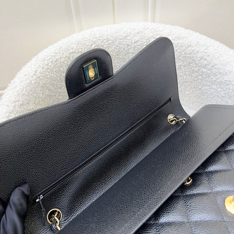 Chanel Jumbo Classic Flap DF in Black Caviar and GHW (Model: A58600)