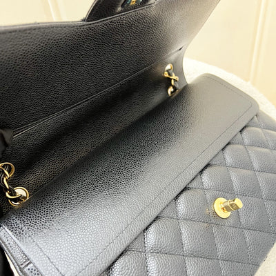 Chanel Jumbo Classic Flap DF in Black Caviar and GHW (Model: A58600)