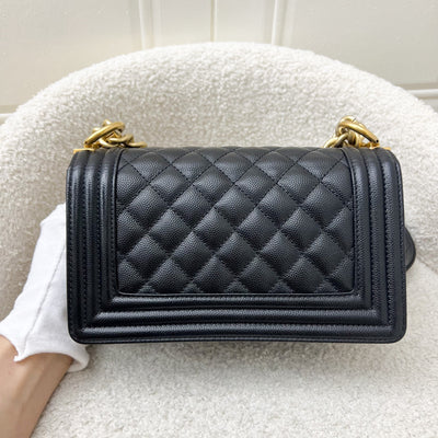 Chanel Small 20cm Boy Flap in Black Caviar and AGHW