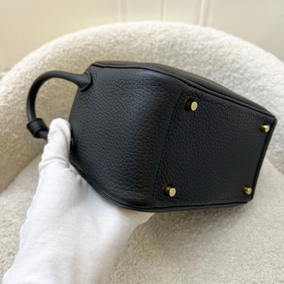 Hermes Mini Lindy in Noir Black Clemence Leather and GHW