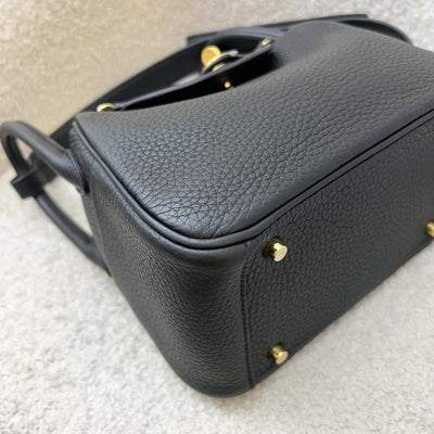 Hermes Mini Lindy in Noir Black Clemence Leather and GHW