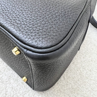 Hermes Mini Lindy in Noir Black Clemence Leather and GHW