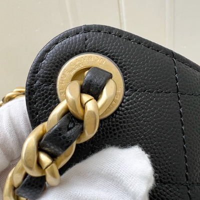 Chanel 25 Small Hobo Bag in Black Caviar and AGHW (Model: AS5293)